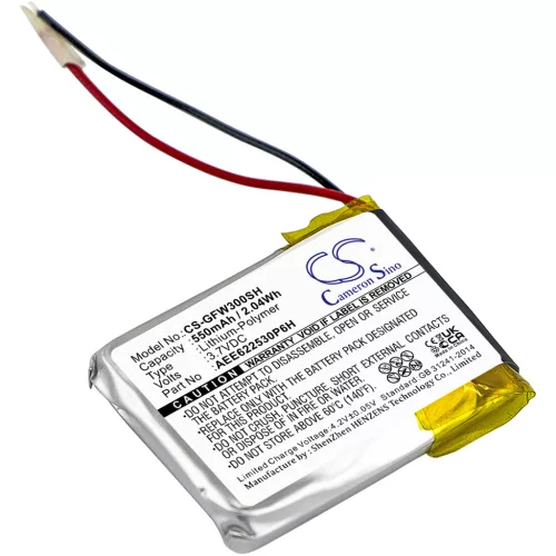 Golf Buddy AEE622530P6H helyettesítő okosóra akkumulátor (Li-Polymer, 3.7V, 550mAh / 2.04Wh) - Utángyártott