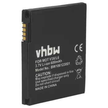   Motorola SNN5779C helyettesítő mobiltelefon akkumulátor (Li-Ion, 3.7V, 600mAh / 2.22Wh) - Utángyártott