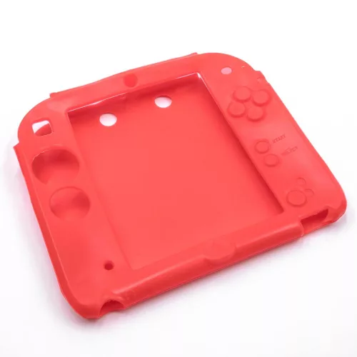 Nintendo 2DS készülékhez Piros szilikon tok - Utángyártott