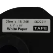 15.24m x 29mm méretű prémium címke tekercsen tartóval