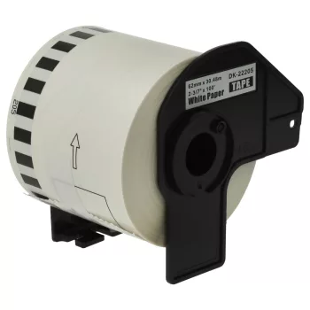 30.48m x 62mm méretű prémium címke tekercsen tartóval