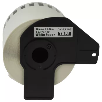 30.48m x 62mm méretű prémium címke tekercsen tartóval