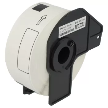 400db 29mm x 90mm méretű címke tekercsen tartóval