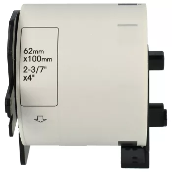 300db 62mm x 100mm méretű címke tekercsen tartóval