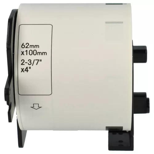 300db 62mm x 100mm méretű címke tekercsen tartóval