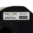 200db 102mm x 152 méretű címke tekercsen tartóval