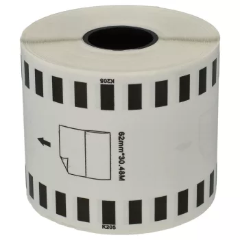 30.48m x 62mm méretű címke tekercsen
