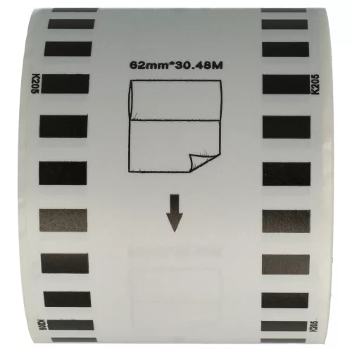 30.48m x 62mm méretű címke tekercsen