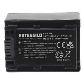   Sony NP-FV70 helyettesítő fényképezőgép akkumulátor (Li-Ion, 7.2V, 1640mAh / 11.8Wh) - Utángyártott