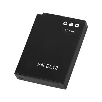  Nikon EN-EL12 helyettesítő fényképezőgép akkumulátor (Li-Ion, 3.7V, 1000mAh) - Utángyártott