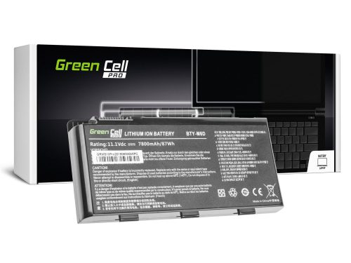 MSI E6603, GT60, GT60 0NC készülékekhez laptop akkumulátor (Li-Ion, 7800mAh, 11.1V) - Utángyártott