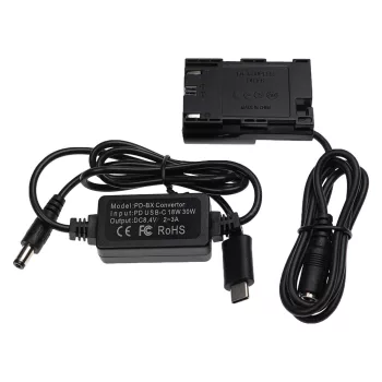   Canon ACK-E6 helyettesítő fényképezőgép hálózati adapter (8.4V, 30W, 2-3A, USB type C, 2 m) - Utángyártott