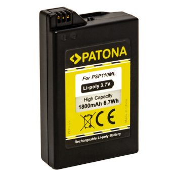   Sony PSP110ML helyettesítő akkumulátor (Li-Polymer, 3.7V, 1800mAh / 6.7Wh) - Utángyártott