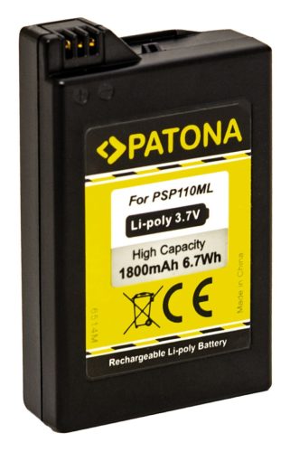 Sony PSP110ML helyettesítő akkumulátor (Li-Polymer, 3.7V, 1800mAh / 6.7Wh) - Utángyártott