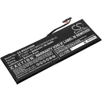   MSI BTY-M47(2ICP5/73/95-2) helyettesítő laptop akkumulátor (Li-ion, 7.6V, 60.80Wh / 8000mAh) - Utángyártott