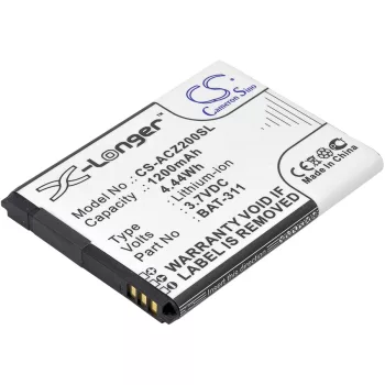   Acer KT.0010S.011 helyettesítő mobiltelefon akkumulátor (Li-ion, 3.7V, 1200mAh / 4.44Wh) - Utángyártott
