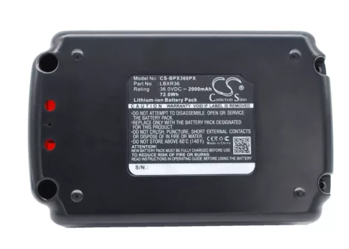 Black & Decker LBXR36-2 helyettesítő szerszámgép akkumulátor (Li-ion, 36.0V, 2000mAh / 72.00Wh) - Utángyártott