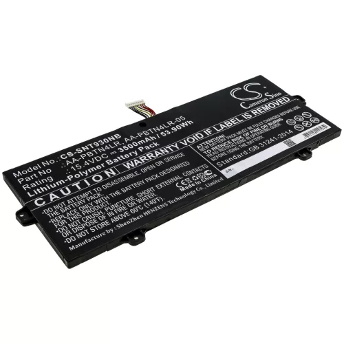 Samsung AA-PBTN4LR-05 helyettesítő laptop akkumulátor (Li-Polymer, 15.4V, 3500mAh / 53.90Wh) - Utángyártott