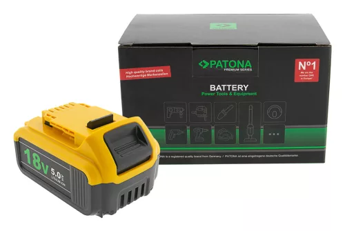 Dewalt DCB184-XR készülékhez szerszámgép Patona premium akkumulátor (Li-Ion, 18V, 5000mAh / 90Wh) - Utángyártott