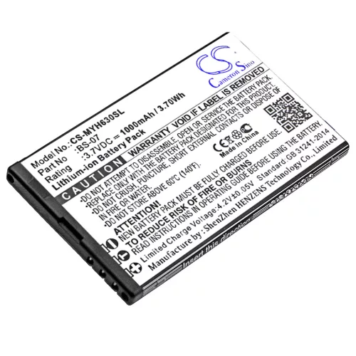 myPhone BS-07 helyettesítő mobiltelefon akkumulátor (Li-ion, 3.7V, 1000mAh / 3.70Wh) - Utángyártott