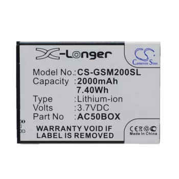   Archos AC50NE 1ICP5/56/78 helyettesítő mobiltelefon akkumulátor (Li-ion, 3.7V, 2000mAh / 7.40Wh) - Utángyártott
