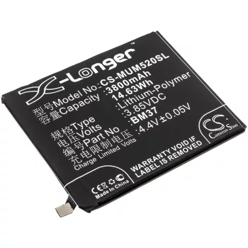   Xiaomi BM37 helyettesítő mobiltelefon akkumulátor (Li-Polymer, 3.85V, 3800mAh / 14.63Wh) - Utángyártott
