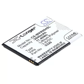   Wiko 5320B helyettesítő mobiltelefon akkumulátor (Li-Polymer, 3.8V, 3000mAh / 11.40Wh) - Utángyártott