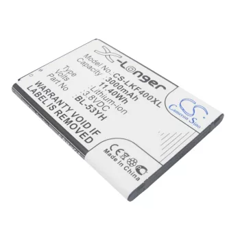  LG EAC62378905 helyettesítő mobiltelefon akkumulátor (Li-ion, 3.8V, 3000mAh / 11.40Wh) - Utángyártott