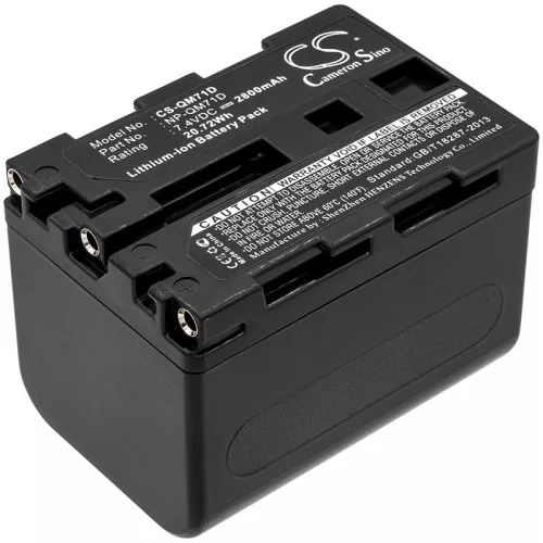 Sony NP-QM71D helyettesítő fényképezőgép akkumulátor (Li-ion, 7.4V, 2800mAh) - Utángyártott