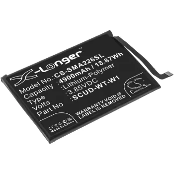   Samsung WT-S-W1 helyettesítő mobiltelefon akkumulátor (Li-Polymer, 3.85V, 4900mAh / 18.87Wh) - Utángyártott