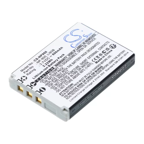 Praktica NP-900 helyettesítő fényképezőgép akkumulátor (Li-ion, 3.7V, 600mAh / 2.22Wh) - Utángyártott