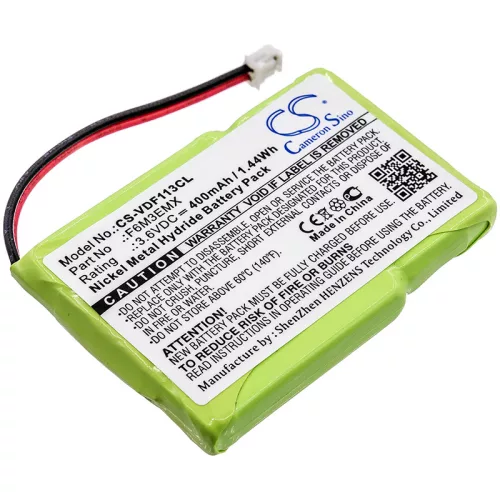 Sanyo T326 helyettesítő vezeték nélküli telefon akkumulátor (Ni-MH, 3.6V, 400mAh / 1.44Wh) - Utángyártott