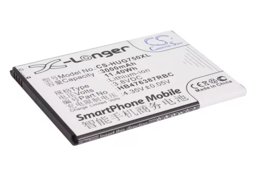 Huawei HB476387RBC helyettesítő mobiltelefon akkumulátor (Li-ion, 3.8V, 3000mAh / 11.4Wh) - Utángyártott