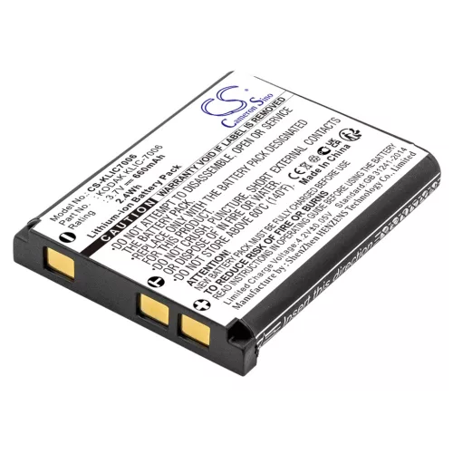 Kodak LB-012 helyettesítő fényképezőgép akkumulátor (Li-ion, 3.7V, 660mAh / 2.44Wh) - Utángyártott
