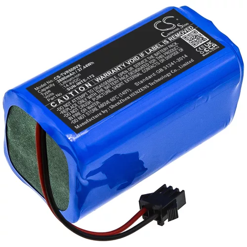 Tesvor SUN-INTE-273 helyettesítő takarítógép akkumulátor (Li-ion, 14.4V, 2600mAh / 37.44Wh) - Utángyártott