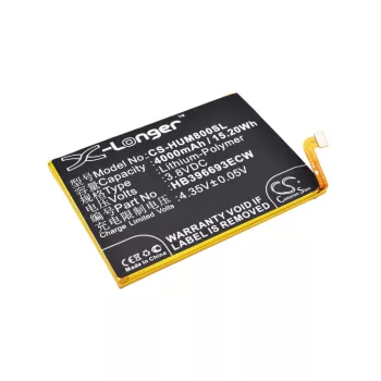   Huawei HB396693ECW helyettesítő mobiltelefon akkumulátor (Li-Polymer, 3.8V, 4000mAh / 15.2Wh) - Utángyártott