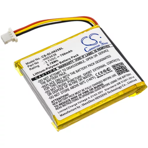 Globalstar H553438 helyettesítő okosóra akkumulátor (Li-Polymer, 3.7V, 750mAh / 2.78Wh) - Utángyártott