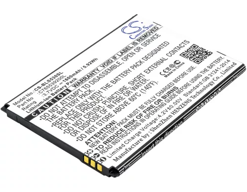 BLU C765539200L helyettesítő mobiltelefon akkumulátor (Li-ion, 3.7V, 1600mAh / 5.92Wh) - Utángyártott