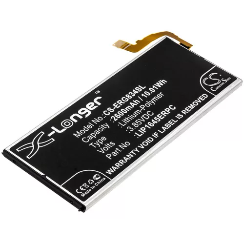 Sony LIP1645ERPC helyettesítő mobiltelefon akkumulátor (Li-Polymer, 3.85V, 2600mAh / 10.01Wh) - Utángyártott