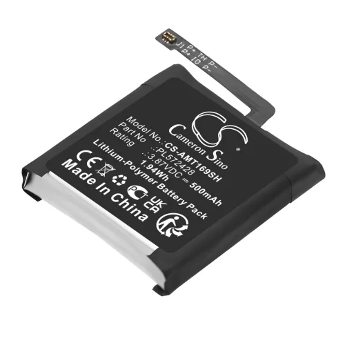 Amazfit PL572428 helyettesítő okosóra akkumulátor (Li-Polymer, 3.87V, 500mAh / 1.94Wh) - Utángyártott