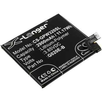   Google G020E-B helyettesítő mobiltelefon akkumulátor (Li-Polymer, 3.85V, 2900mAh / 11.17Wh) - Utángyártott