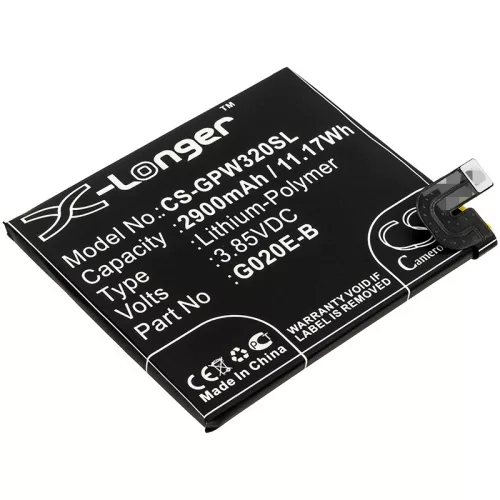 Google G020E-B helyettesítő mobiltelefon akkumulátor (Li-Polymer, 3.85V, 2900mAh / 11.17Wh) - Utángyártott