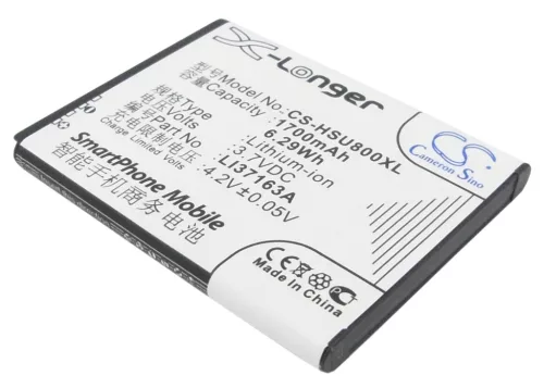 Hisense LI37163A helyettesítő mobiltelefon akkumulátor (Li-ion, 3.7V, 1700mAh / 6.29Wh) - Utángyártott