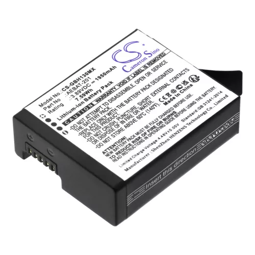 GoPro CAAGPO1912, CPSS1B helyettesítő kamera akkumulátor (Li-ion, 3.89V, 1950mAh / 7.59Wh) - Utángyártott