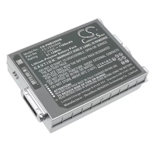Panasonic PAFZVZSU95W helyettesítő akkumulátor akkumulátor (Li-Polymer, 7.2V, 7100mAh / 51.12Wh) - Utángyártott