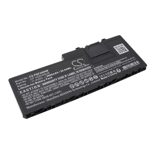 Panasonic CF-VZSU0QW-4 helyettesítő laptop akkumulátor (Li-ion, 11.4V, 2600mAh / 29.64Wh) - Utángyártott