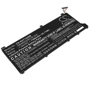   Huawei HB4692Z9ECW-22A helyettesítő laptop akkumulátor (Li-Polymer, 7.64V, 7300mAh / 55.77Wh, Fekete) - Utángyártott
