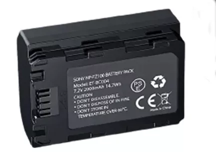 Sony NP-FZ100 helyettesítő fényképezőgép akkumulátor (Li-Ion, 7.2V, 2000mAh / 14.4Wh, Fekete) - Utángyártott