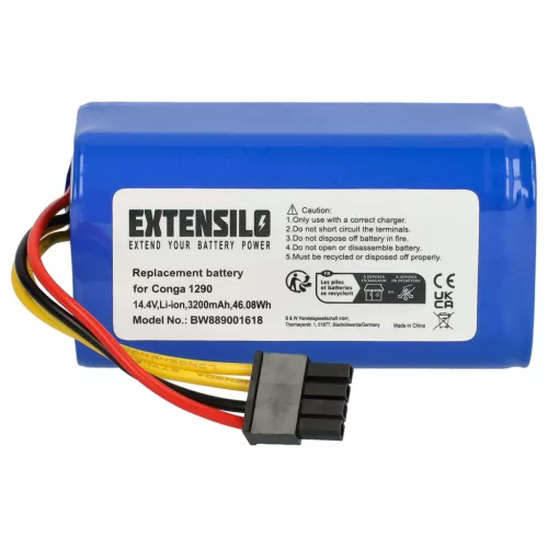 Sencor SRX 1002 helyettesítő takarítógép akkumulátor (Li-Ion, 14.4V, 3200mAh / 46.08Wh) - Utángyártott