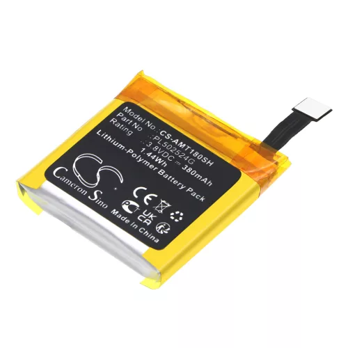 Amazfit PL512524G helyettesítő okosóra akkumulátor (Li-Polymer, 3.8V, 380mAh / 1.44Wh) - Utángyártott